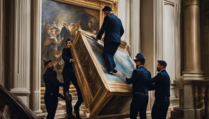 Verhuizer met tentoonstellingsverhuizingen